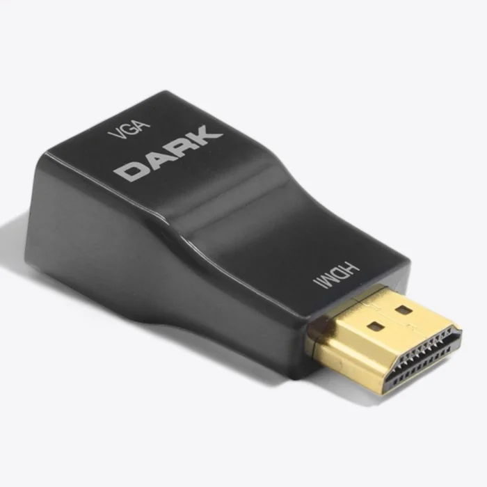 Dark HDMI to VGA dönüştürücü Siyah